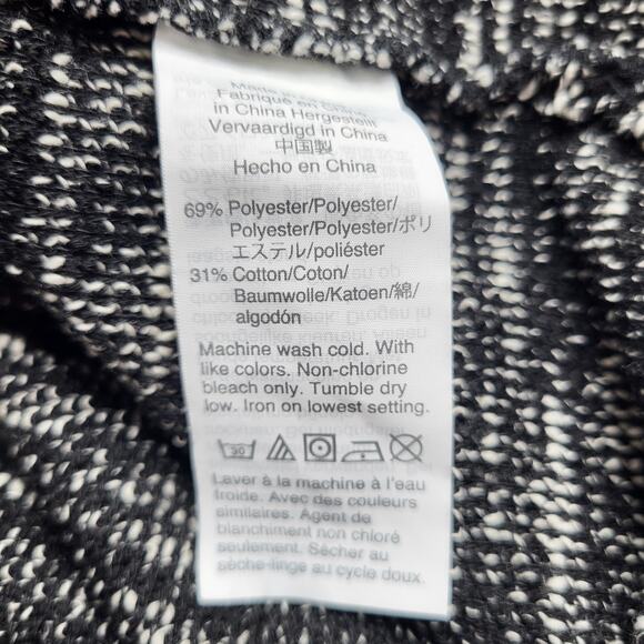 Madewell Button Shoulder Wide Sleeve Sweater Top Marled Black Crewneck Cotton XS - Picture 10 of 10